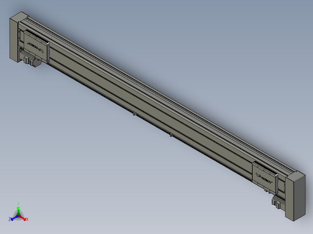 威洛博双电机滑台-VC14D2-S650-BLR-P40-C6正等轴测图