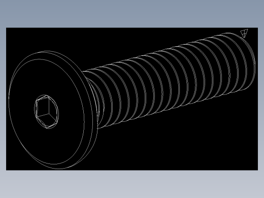 超薄型内六角螺钉-Ultra Low Profile Socket Head Screws 0.25-20 Thread Size 1 in Long.DWG