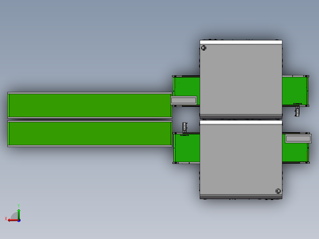 键盘冲裁机后视图