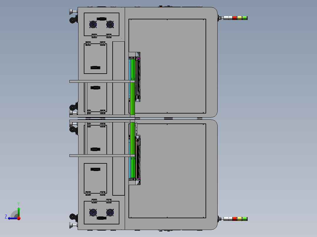 键盘冲裁机右视图