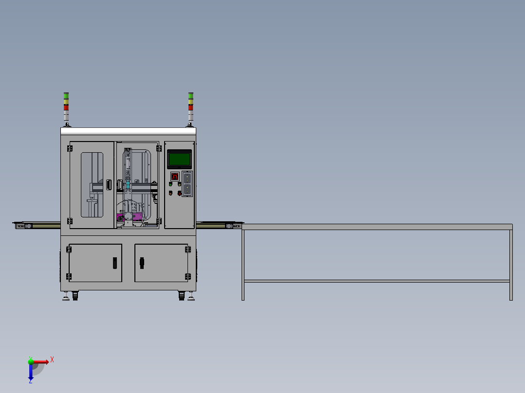 键盘冲裁机俯视图