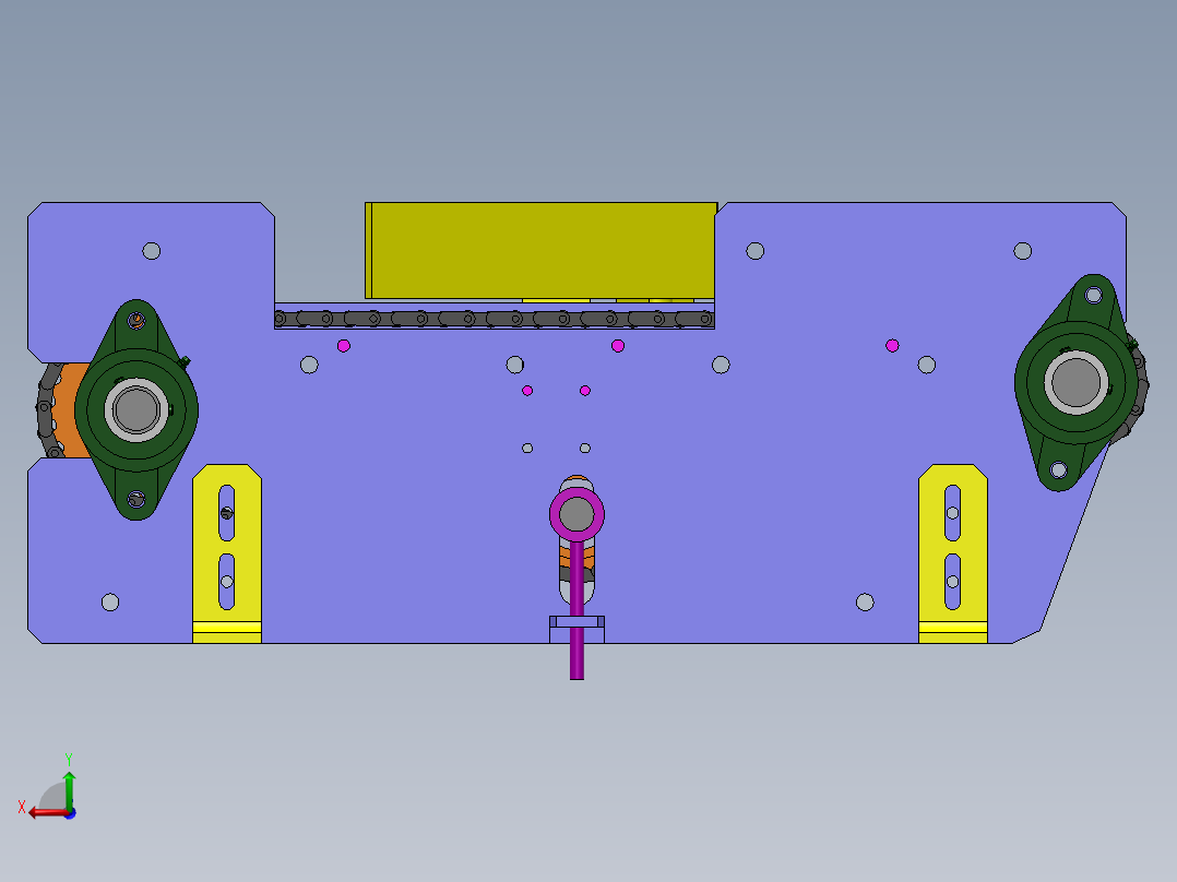 链式输送机机构后视图