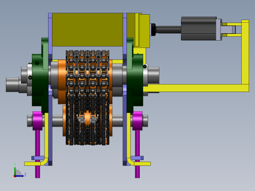 链式输送机机构左视缩略图