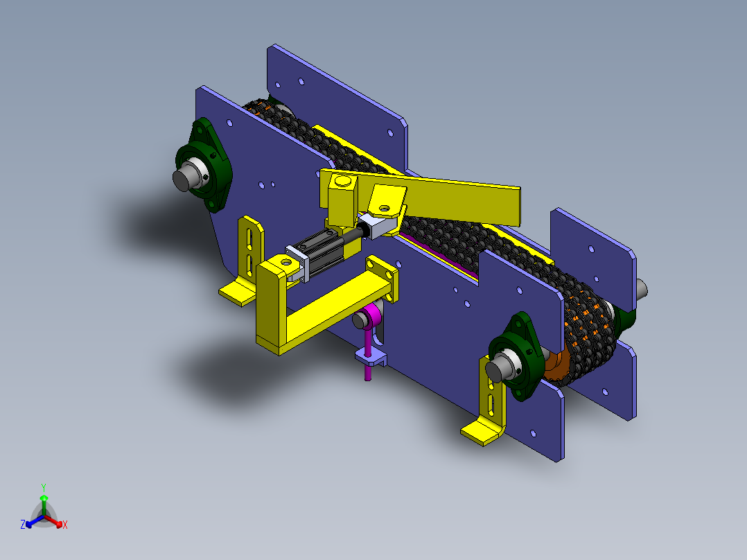 链式输送机机构正等轴测图
