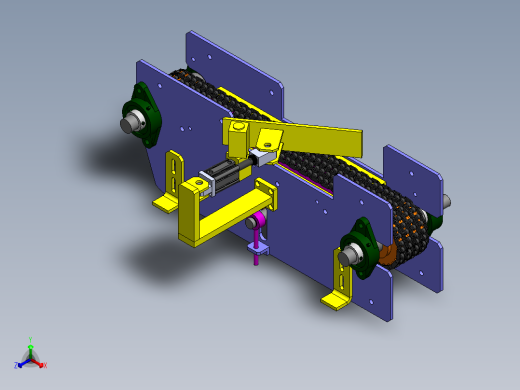 链式输送机机构正等轴测缩略图