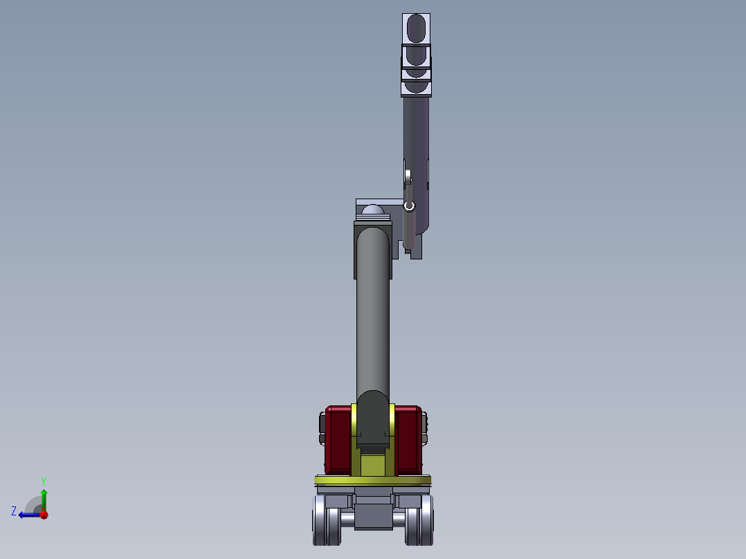 100m高层消防车sw模型右视图
