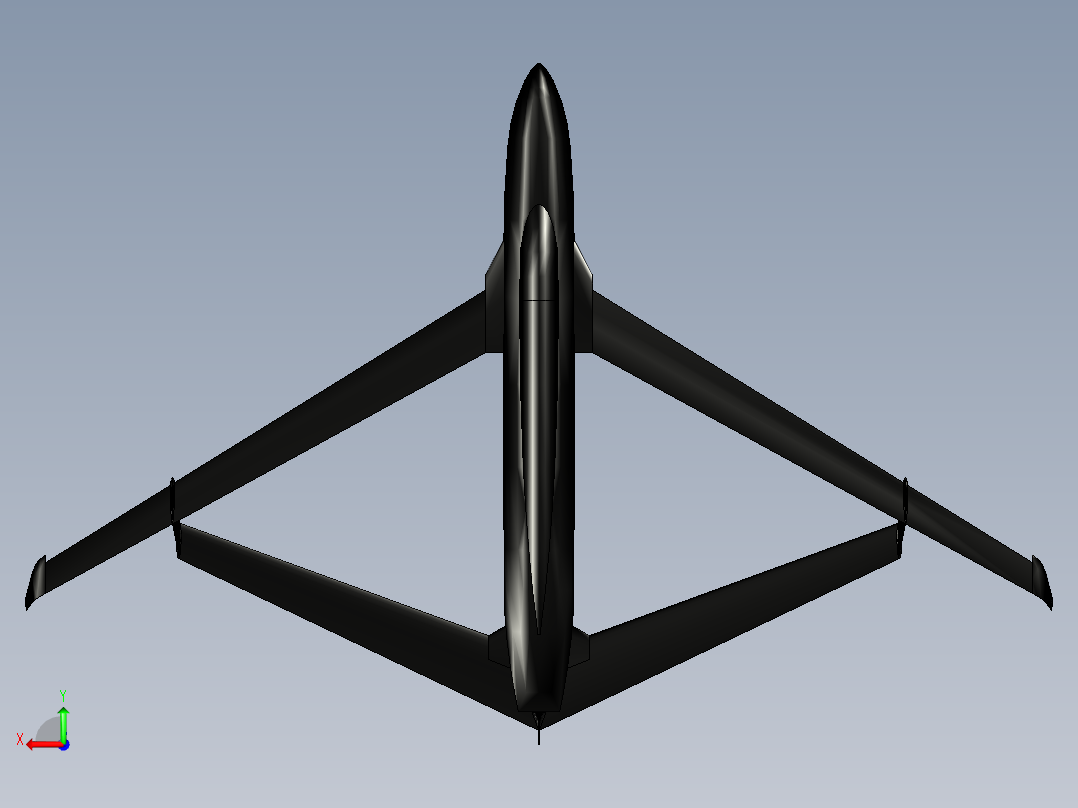 翔龙无人机左视图