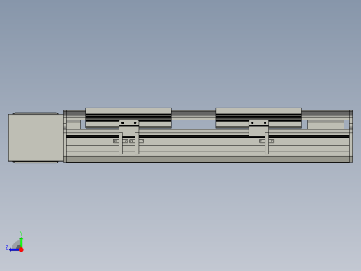 直线模组LHB17-L40-S200-R(B)设计图纸右视缩略图