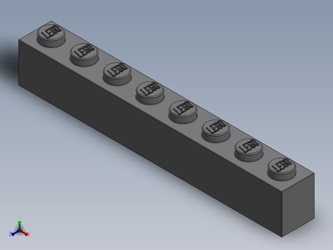 乐高套装 4421基本积木-4211392 - 3008 Medium Stone Grey Brick 1 x 8.SLDPRT