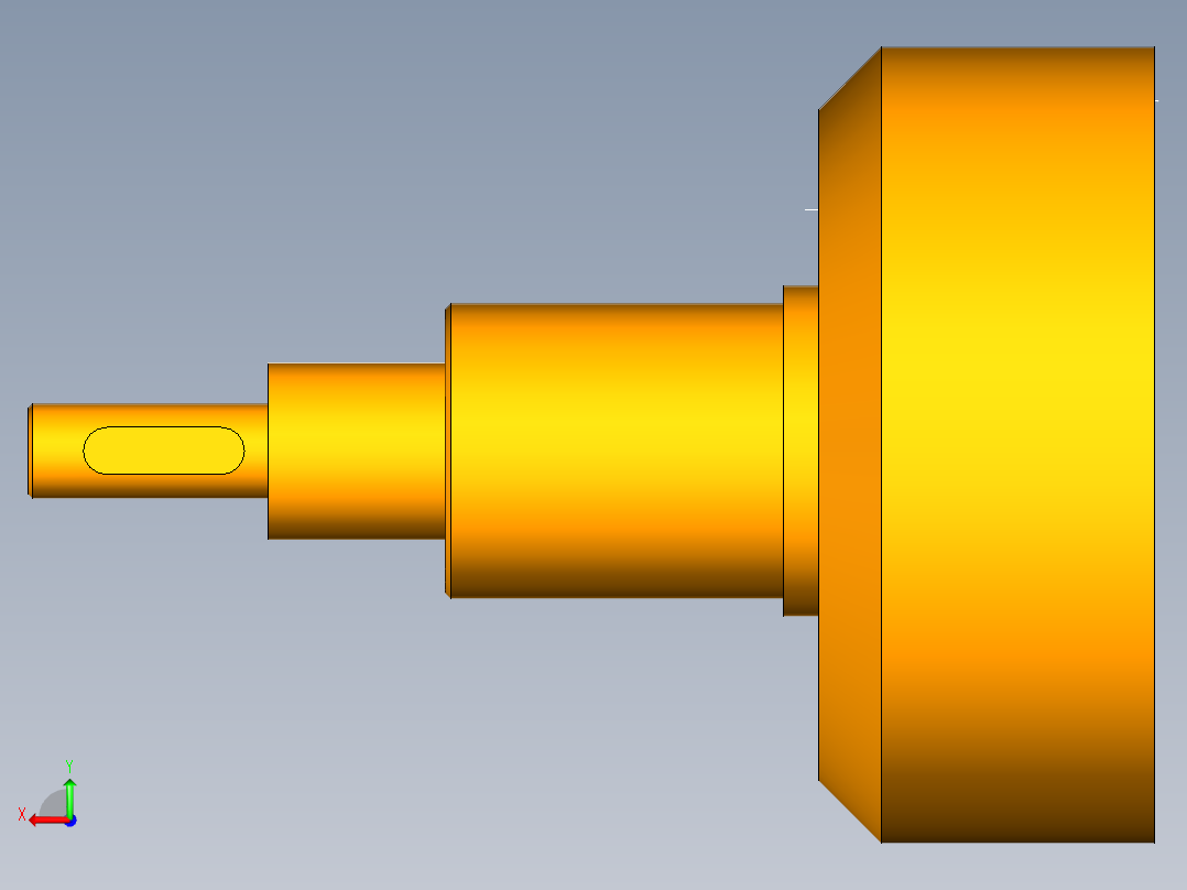 P074-3K行星齿轮减速器设计及三维UG建模后视图