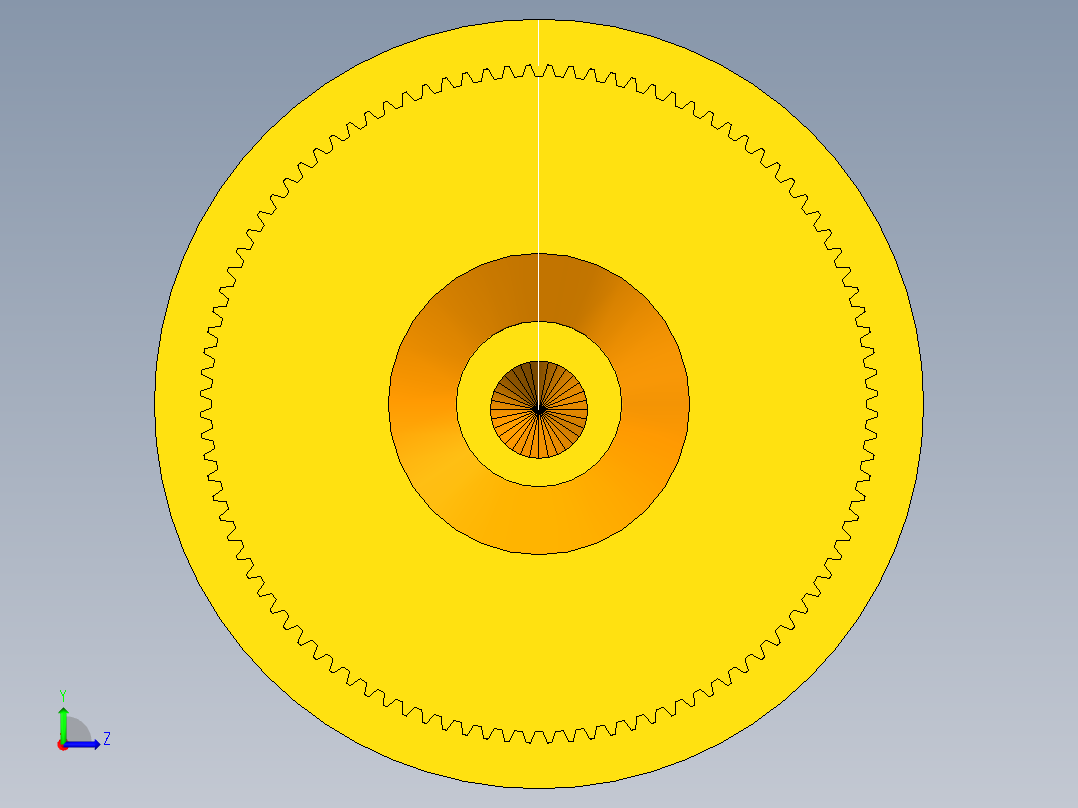 P074-3K行星齿轮减速器设计及三维UG建模左视图