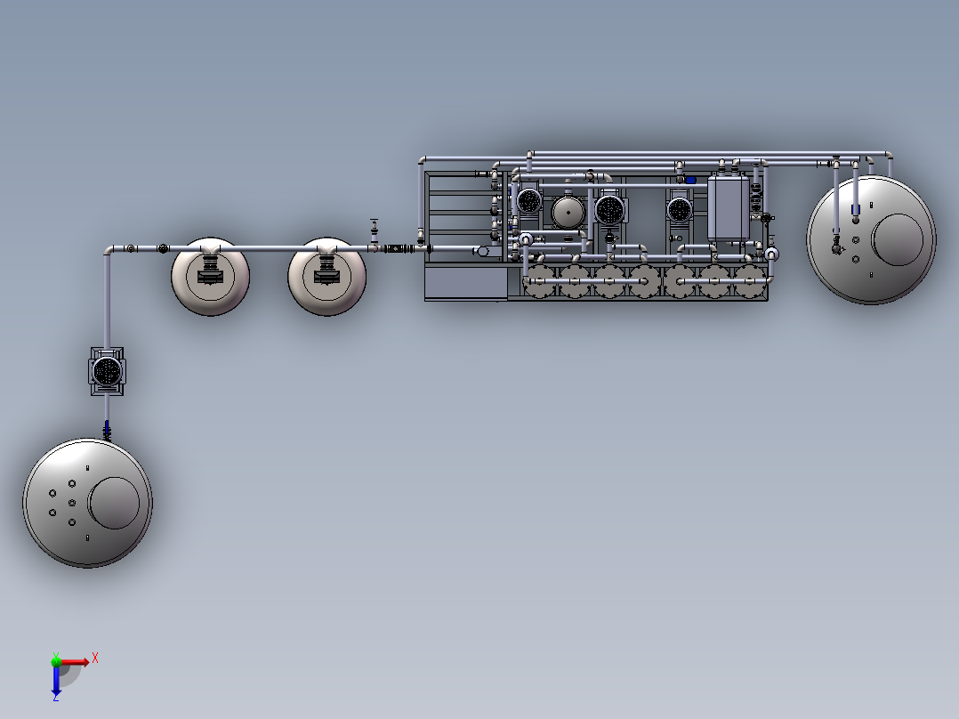 4000纯水制剂水处理设备机sw18可编辑俯视图