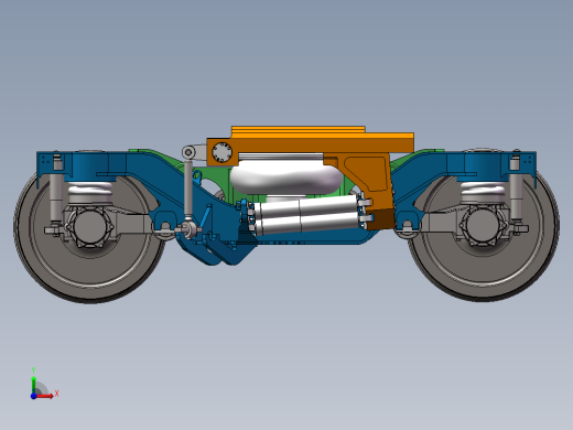 CRH3 CRH380非动力转向架（拖车转向架）sw16可编辑前视缩略图