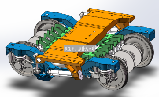CRH3 CRH380非动力转向架（拖车转向架）sw16可编辑缩略图