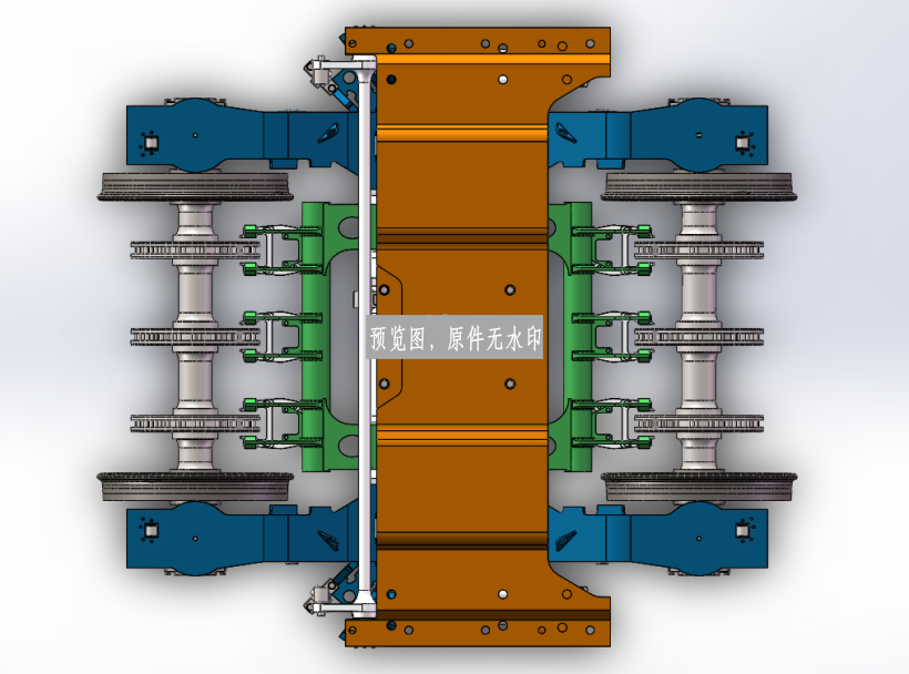 CRH3 CRH380非动力转向架（拖车转向架）sw16可编辑
