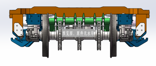 CRH3 CRH380非动力转向架（拖车转向架）sw16可编辑缩略图