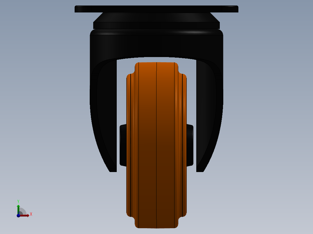 万向轮、脚轮(107)前视图