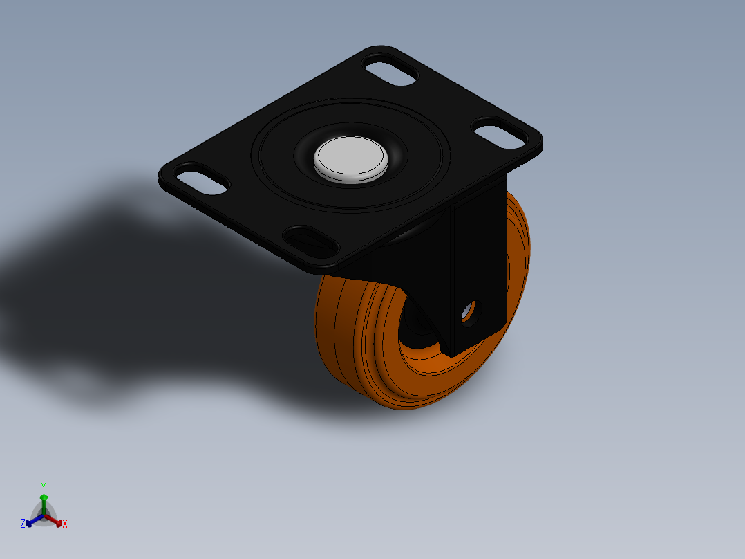万向轮、脚轮(107)正等轴测图