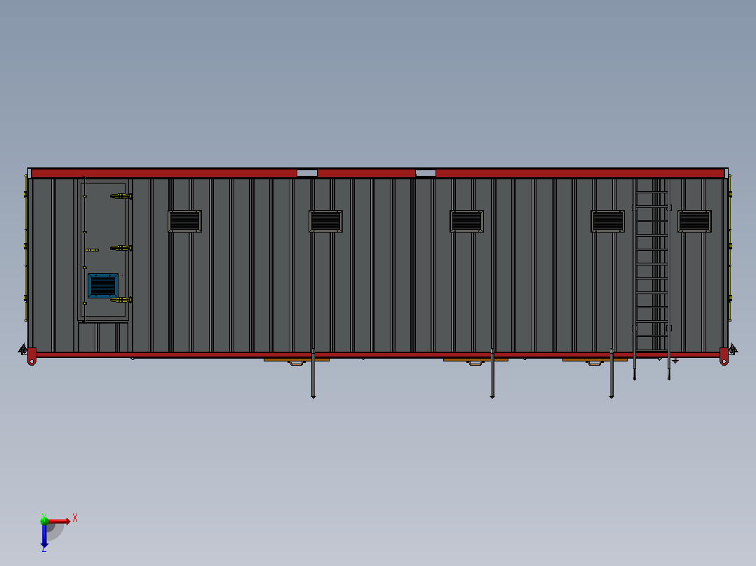燃料集装箱俯视图