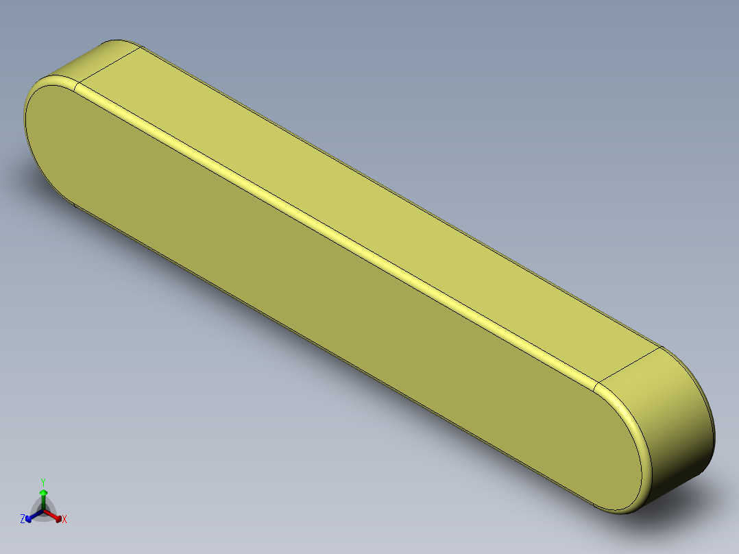 普通平键A型12×70正等轴测图