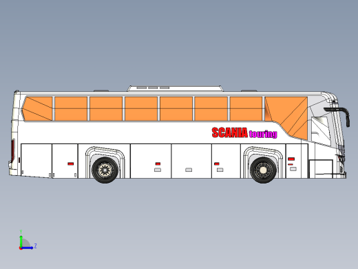 客车、公交车、堪尼亚旅游大巴左视缩略图