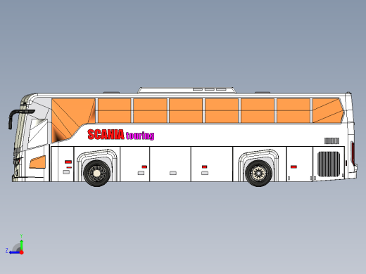 客车、公交车、堪尼亚旅游大巴右视缩略图