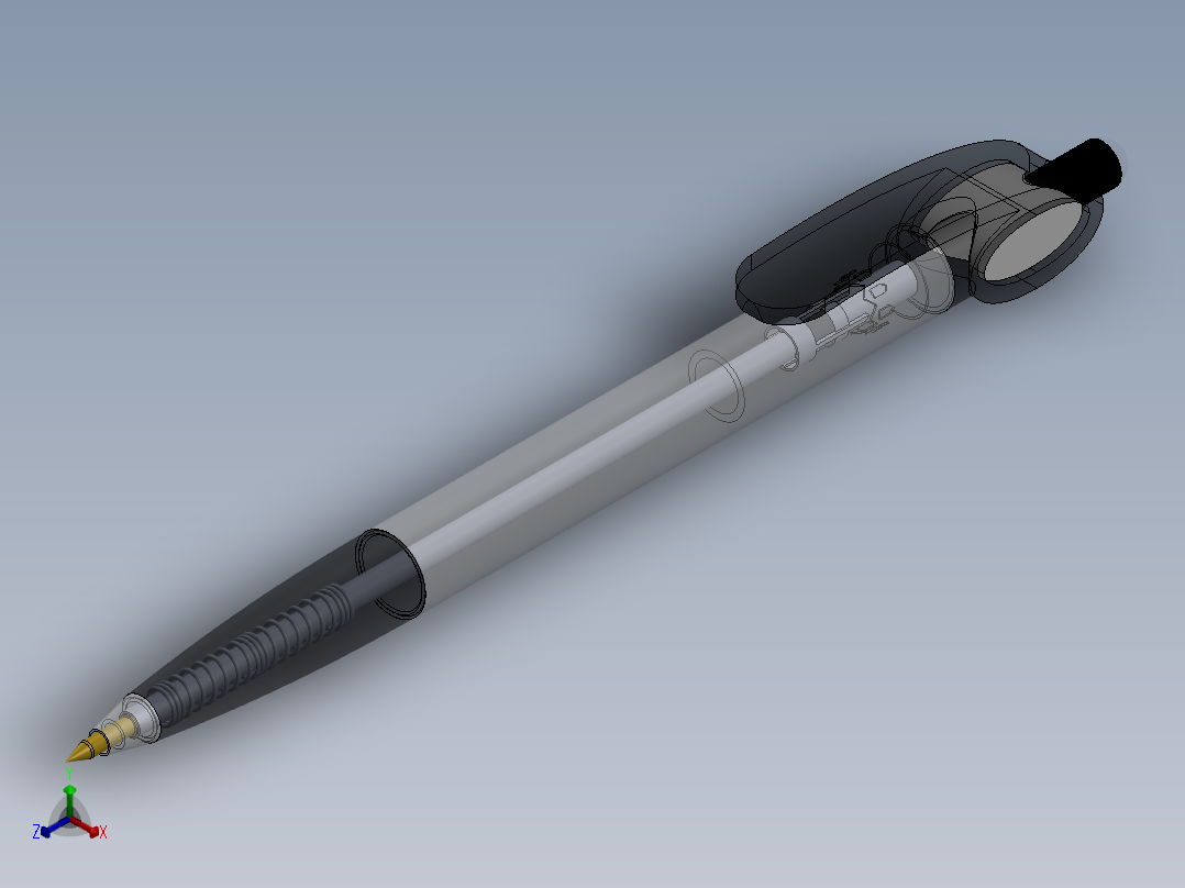 笔、中性笔、铅笔(28)正等轴测图