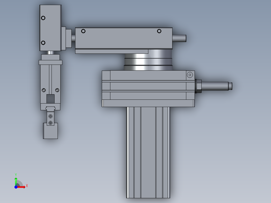 气动机械臂抓手前视图