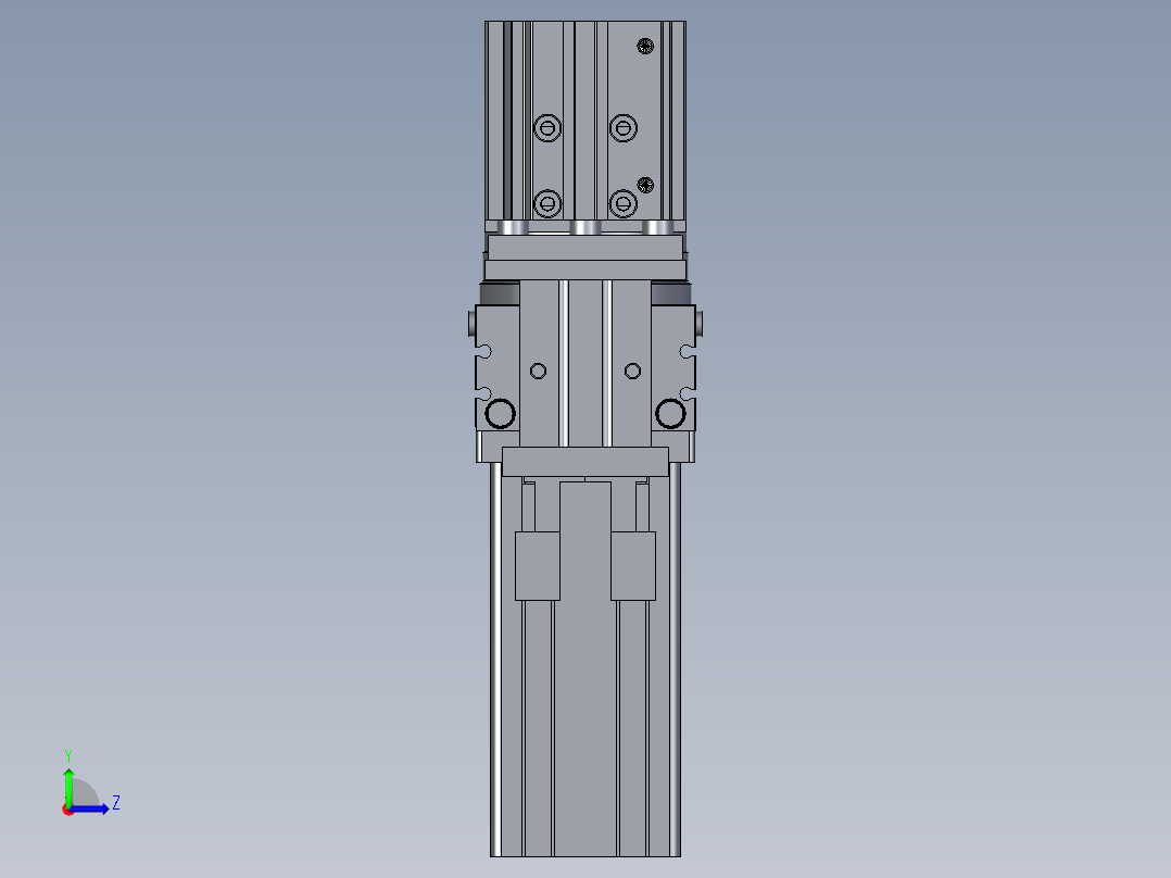 气动机械臂抓手左视图