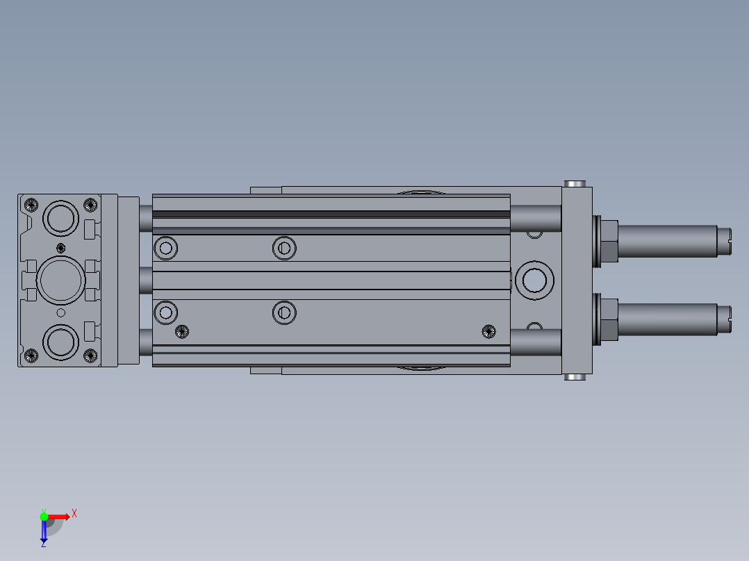 气动机械臂抓手俯视图