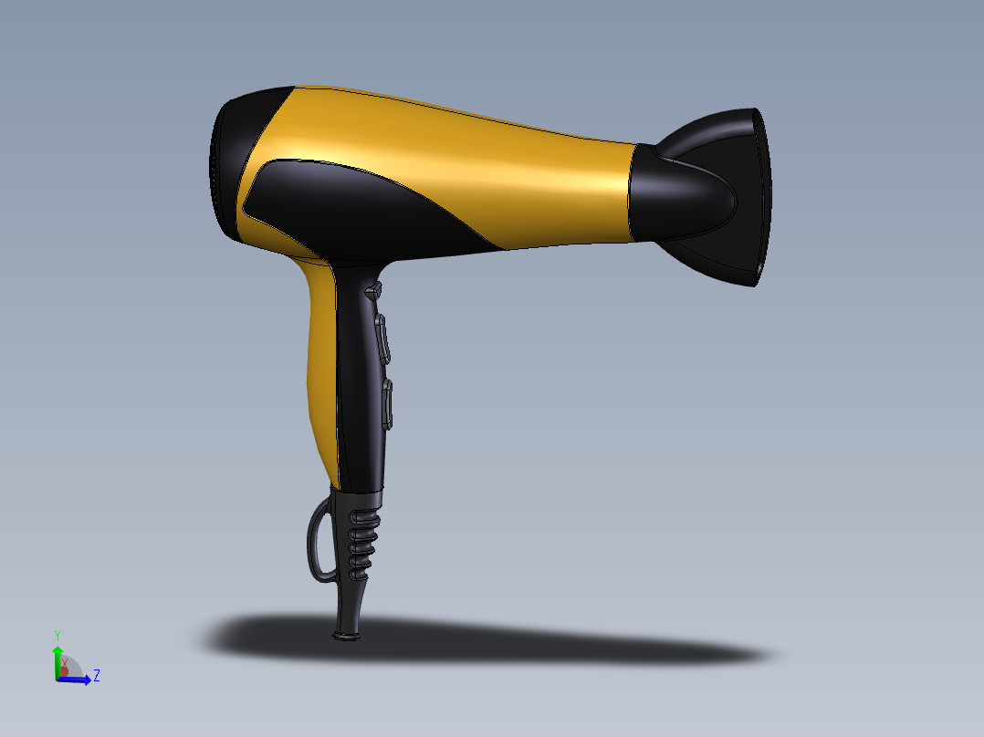 小家电吹风机造型 STEP格式