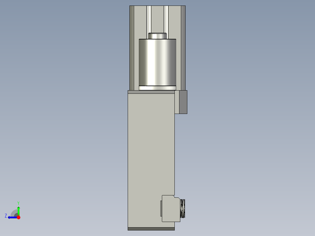 YWP200K4-20-10A-00左极片切刀组件右视图