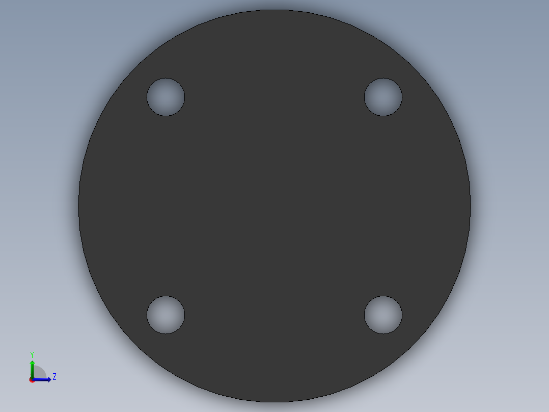 FLANGE-BLIND_DN50_PN10_U-PVC左视图