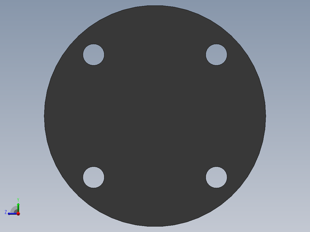 FLANGE-BLIND_DN50_PN10_U-PVC右视图