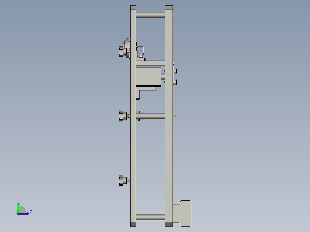 顶升旋转平台左视图