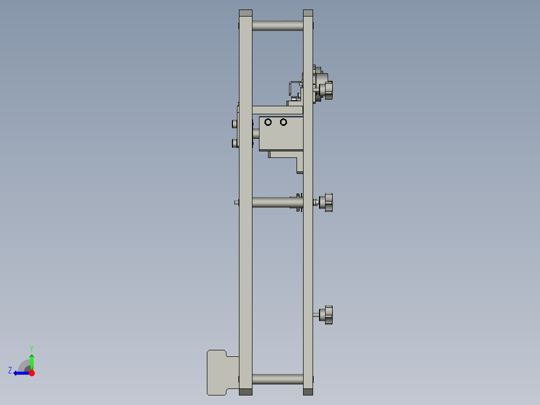 顶升旋转平台右视图