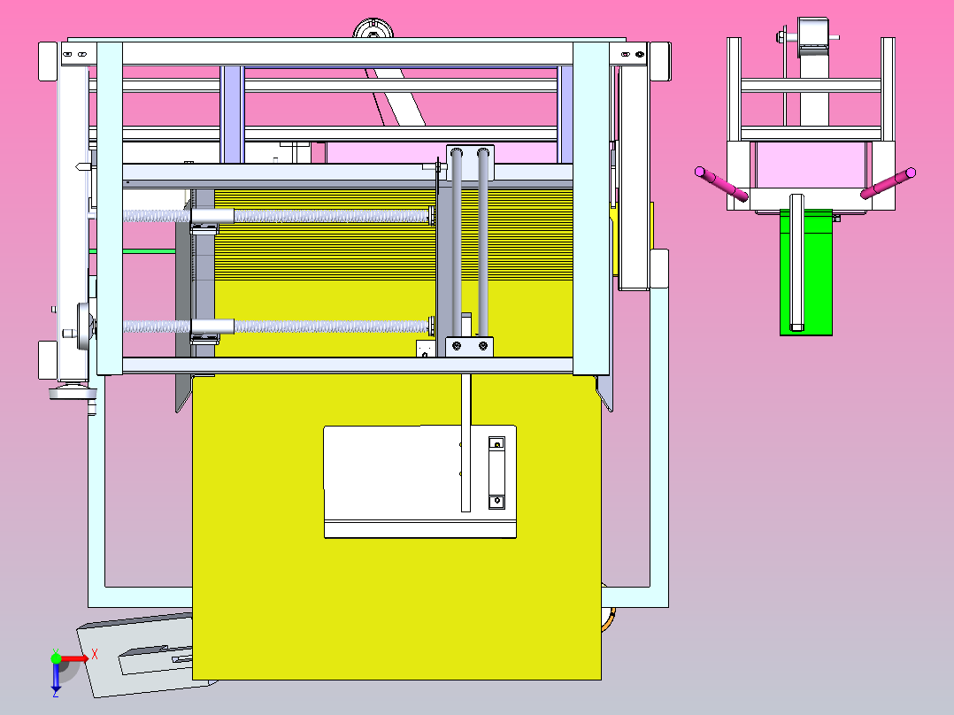 自动开箱机俯视图