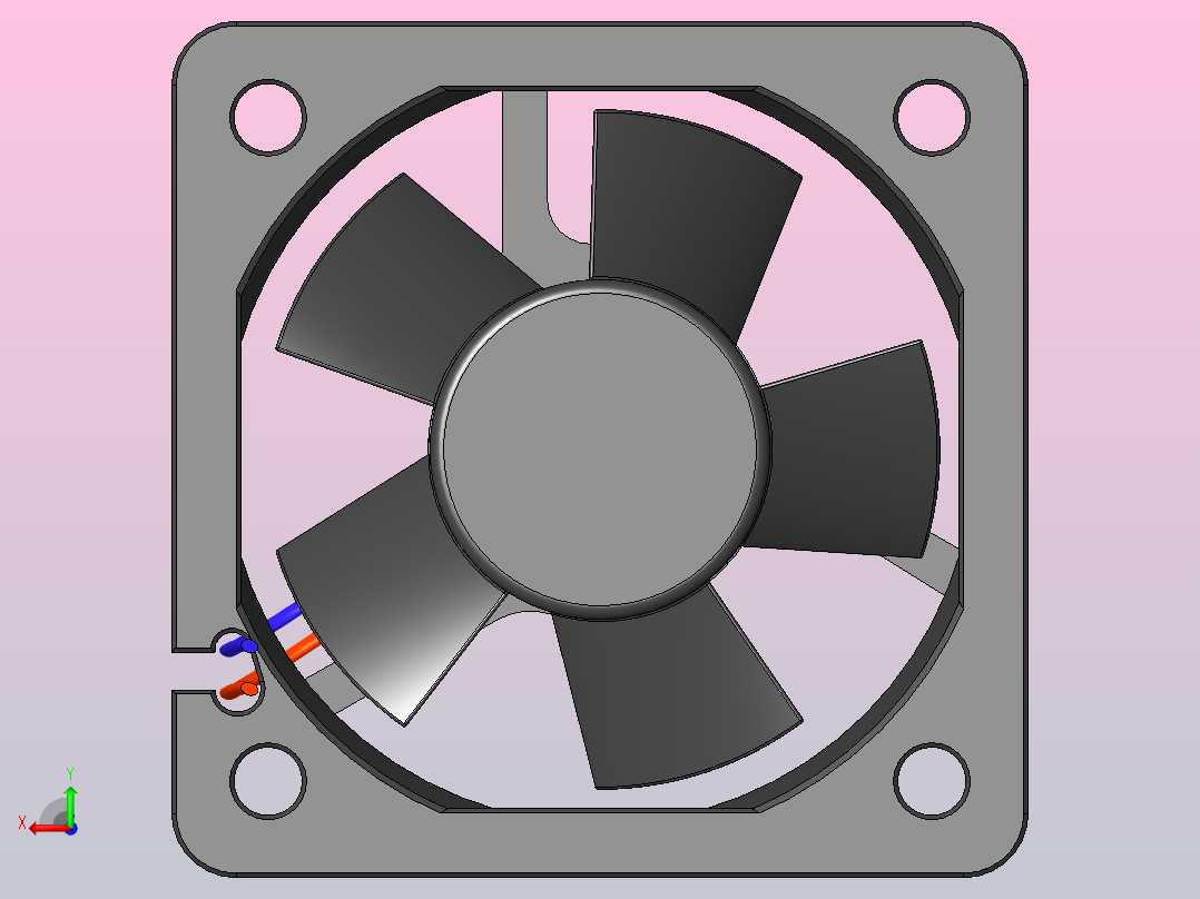 冷却器 40x40x10后视图