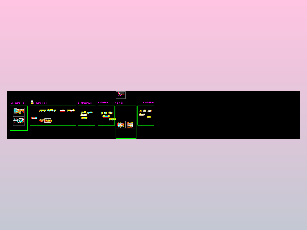 科技展厅公共区立面图