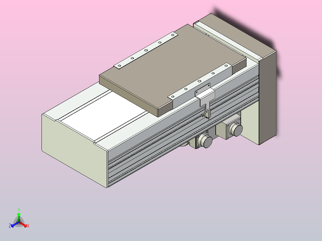 滚珠丝杠直线轴带导轨全封闭TPA-HCR-220D-3210C-L150-MP-Y-P1K-N3主视图