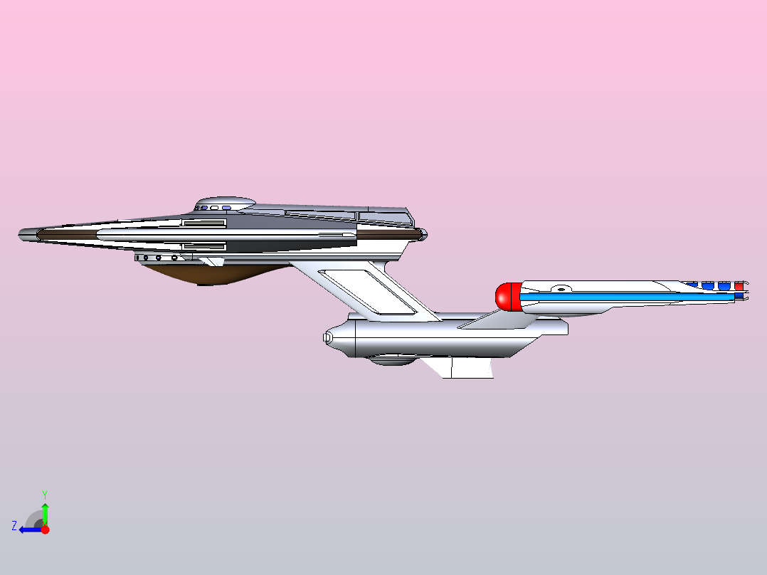 宇宙飞船右视图