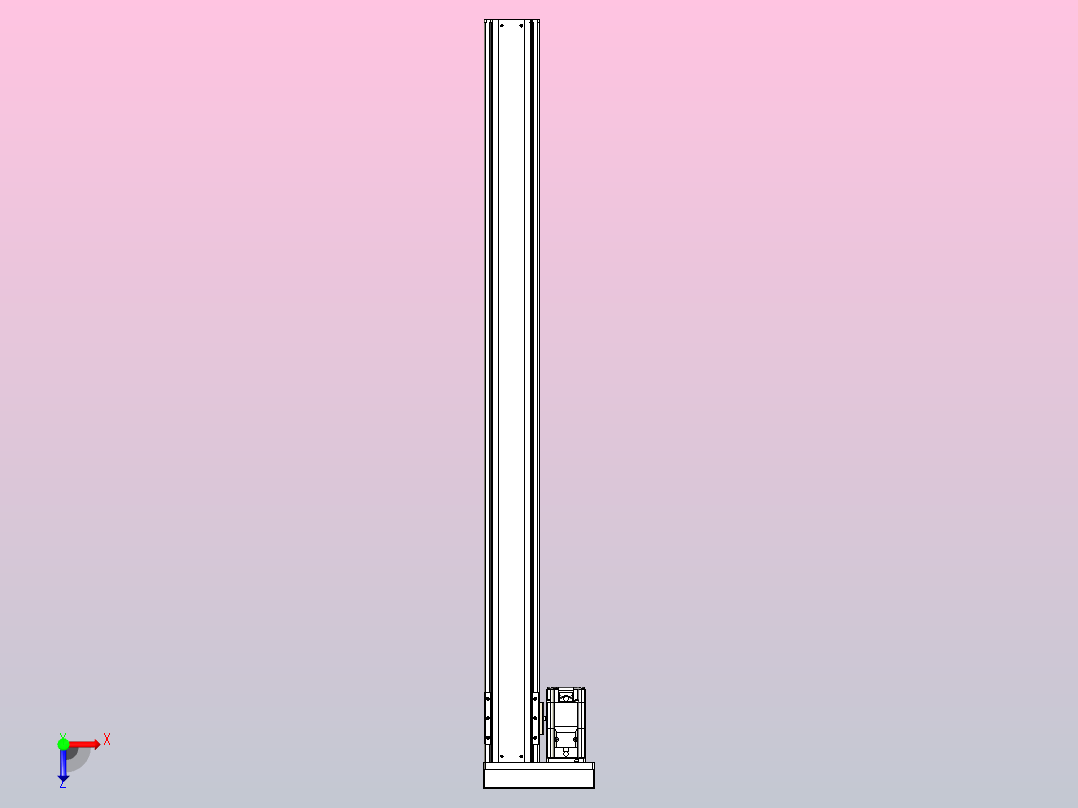 日规模组半封闭丝杆TPA-HNR-85S-1610C-L1000-MR-C-P20-N3俯视图