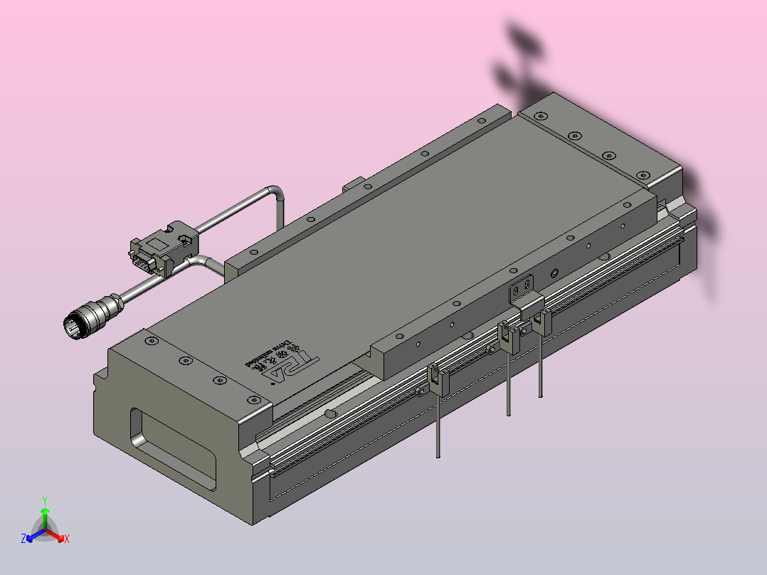 直驱直线电机轴TPA-LNP2-140-20C4-1-L60-3-C-05-N3正等轴测图