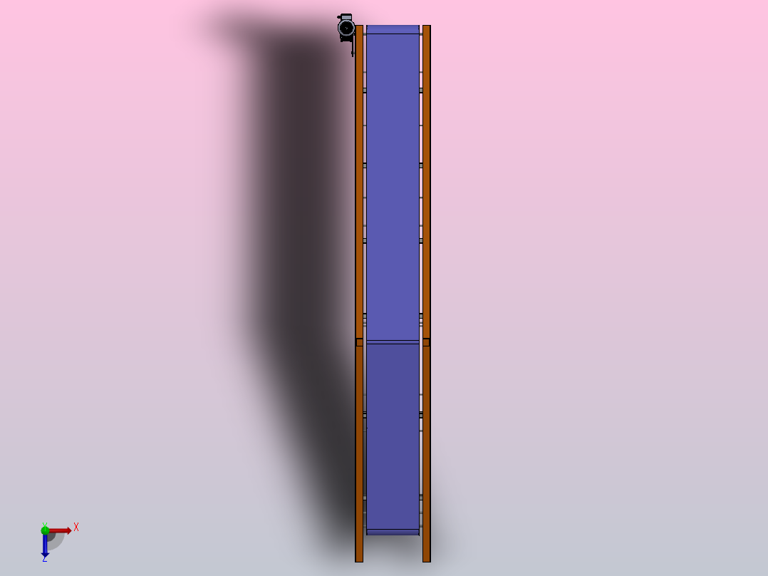 输送机 输送设备belt-conveyor-130-模型格式为 stp sw俯视图