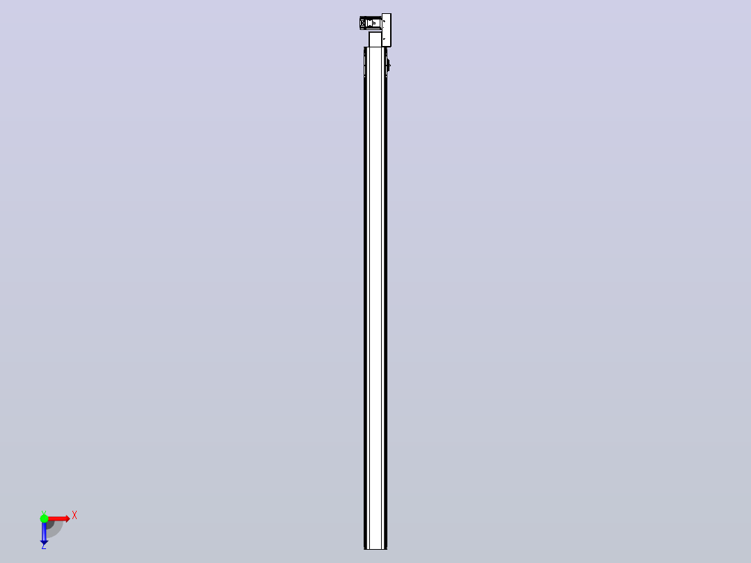 皮带直线轴半封闭可选导轨TPA-HNB-105D-90-L2050-ML-Y-P20-N3俯视图