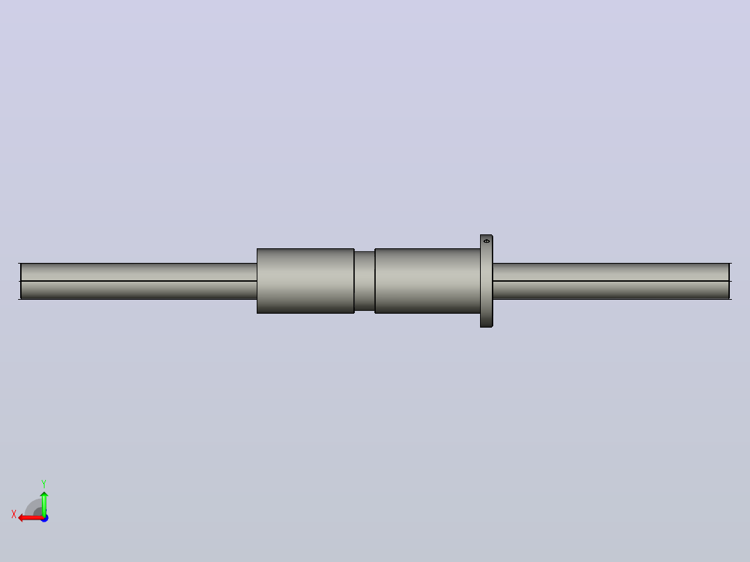 DKFZD4020-5滚珠丝杆3D模型后视图
