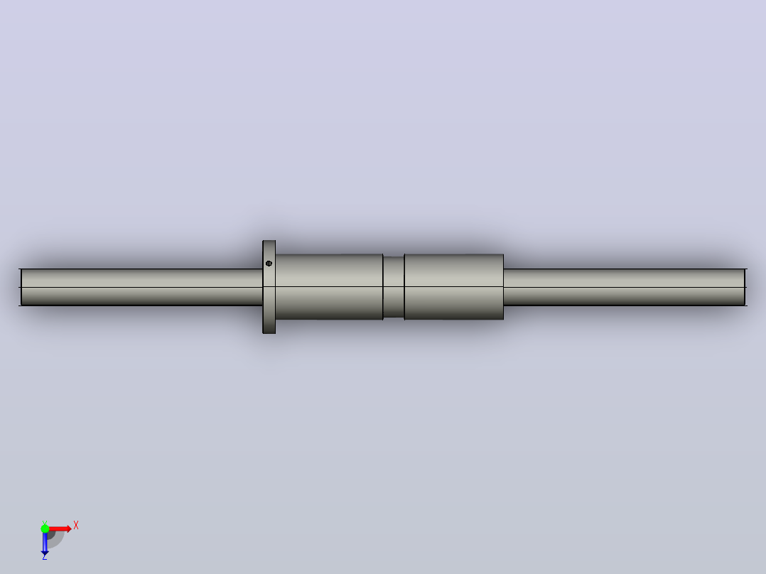 DKFZD4020-5滚珠丝杆3D模型俯视图