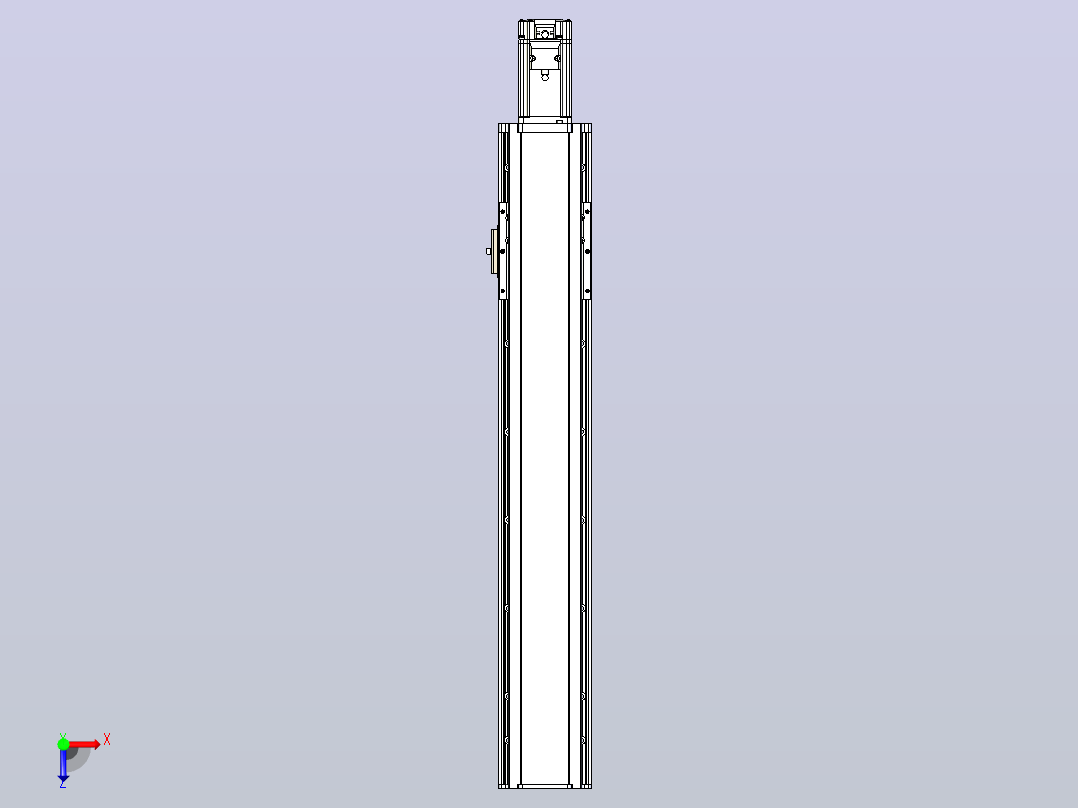 日规模组半封闭丝杆TPA-HNR-105D-1610C-L500-M-C-P20-N3俯视图
