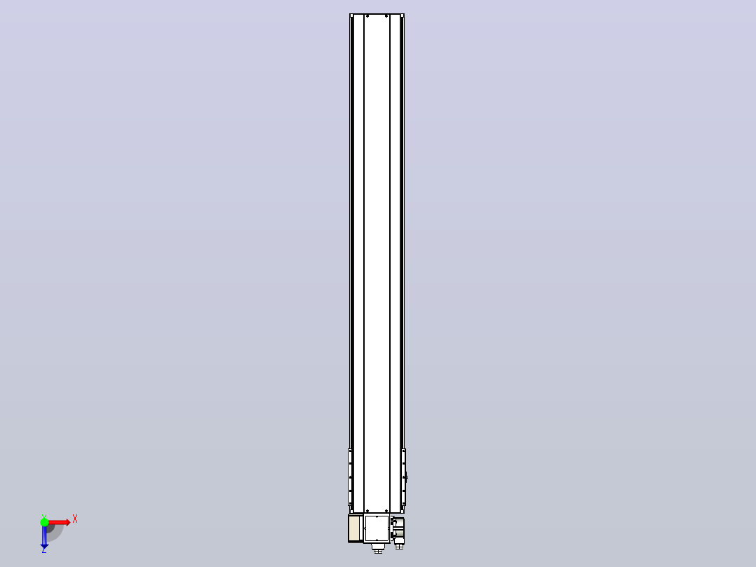 皮带直线轴半封闭可选导轨TPA-HNB-220D-176-L1600-LP-C-P1K-N3俯视图