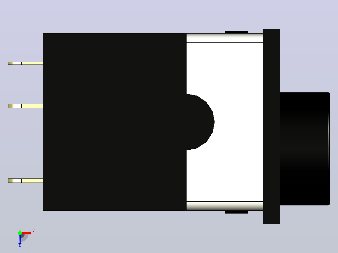 ADC-114B-4-WP-HT插座俯视图